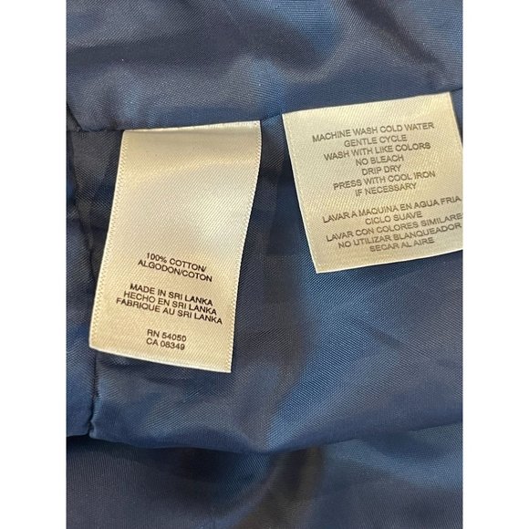 Nine West Womens Polka Dots Fit & Flare Dress Back Zip V Neck 100% Cotton Navy 4 - Picture 8 of 9